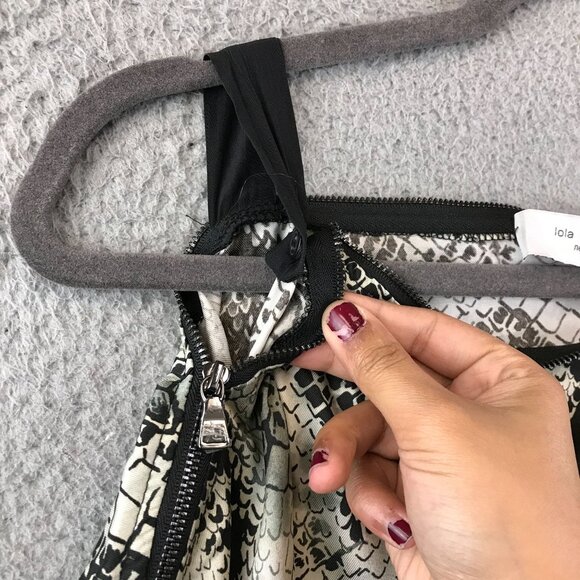 New Lola & Sophie Womens Snakeskin Print Blouse With Zipper Details S - Picture 5 of 16